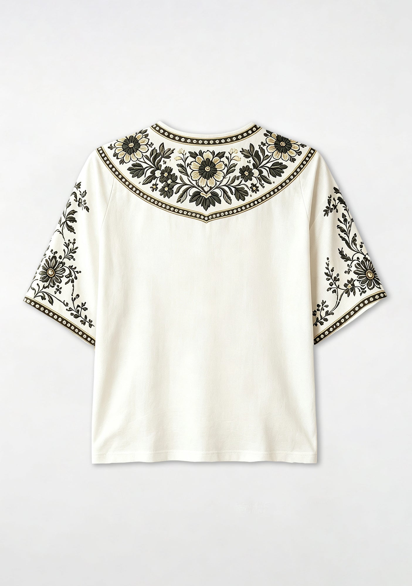 Boho Floral New Orleans Saints V-Neck Blouse