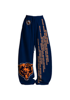 Chicago Bears Bear Head Letter Print Tops & Elasticated Trousers Two-Piece Set