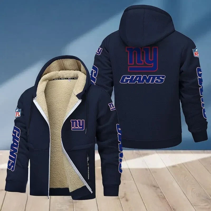 New York Giants Multicolor Thickened Zipper Hoodies Main image