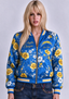 Women Los Angeles Chargers Floral Print Zip Up Jacket Custom Name For Fan
