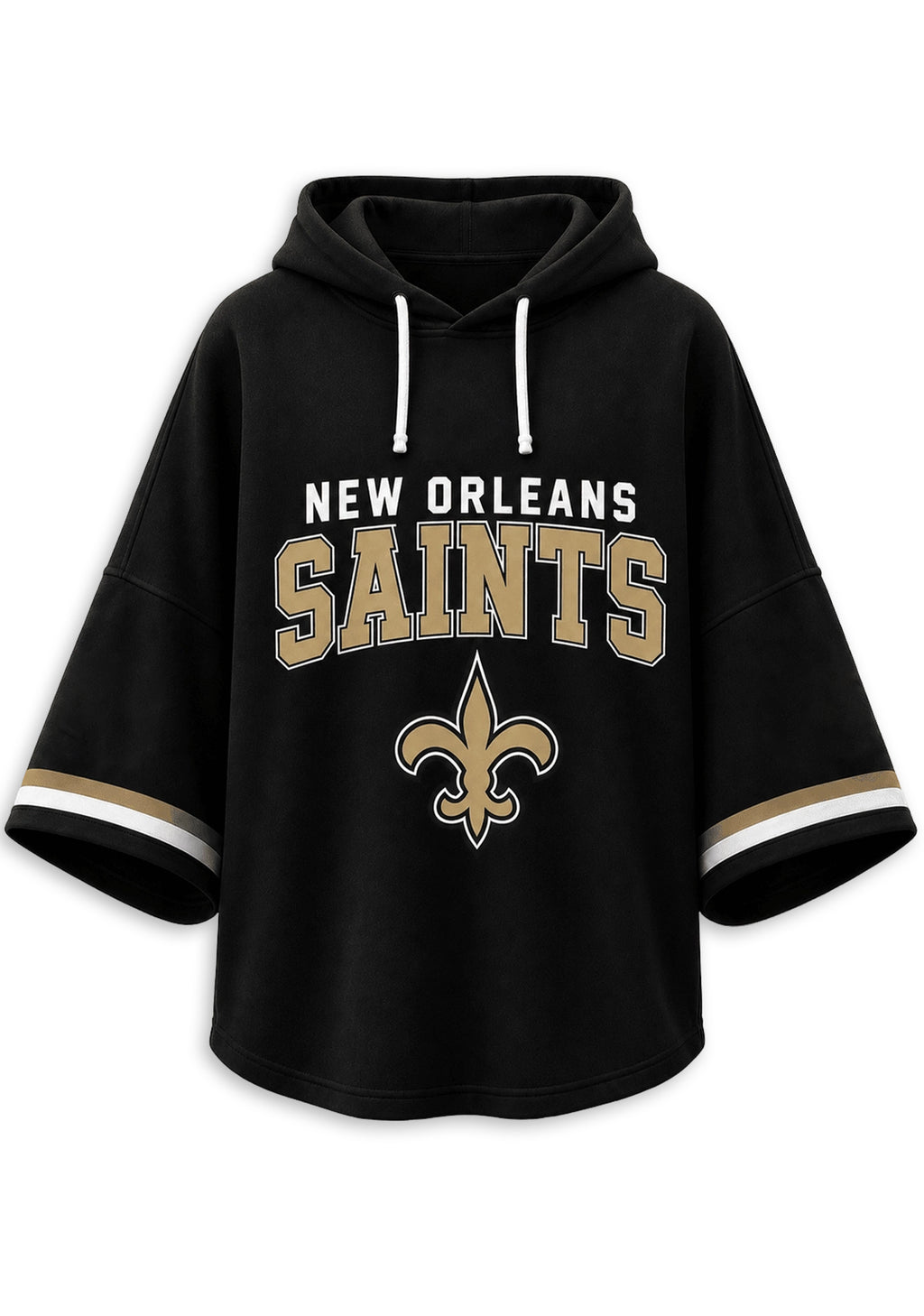 Women’s New Orleans Saints 3/4 Dolman Sleeve Hoodie