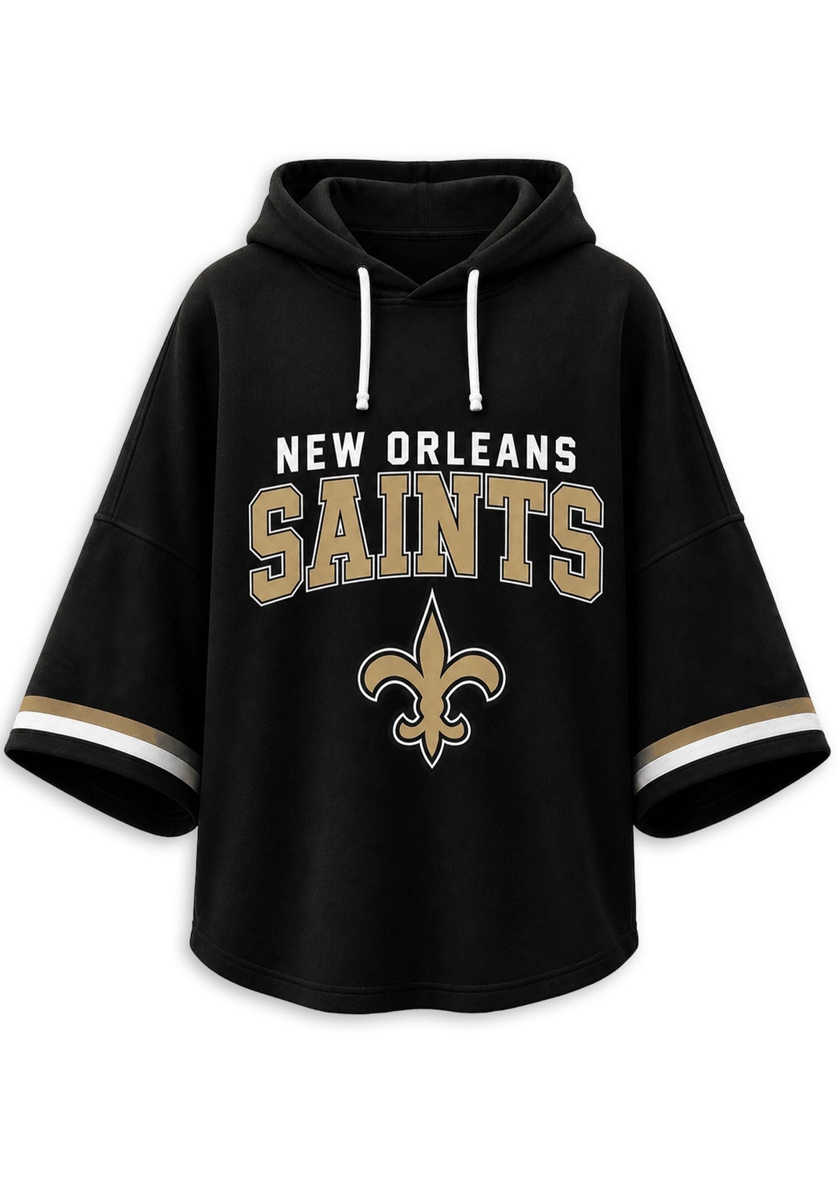 Women’s New Orleans Saints 3/4 Dolman Sleeve Hoodie