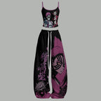 Demon Slayer Top & Elasticated Trousers Two-Piece Set 2605009766