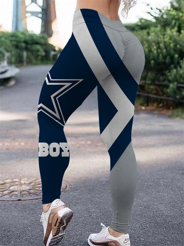 Dallas Cowboys Graphic Workout Leggings For Lady