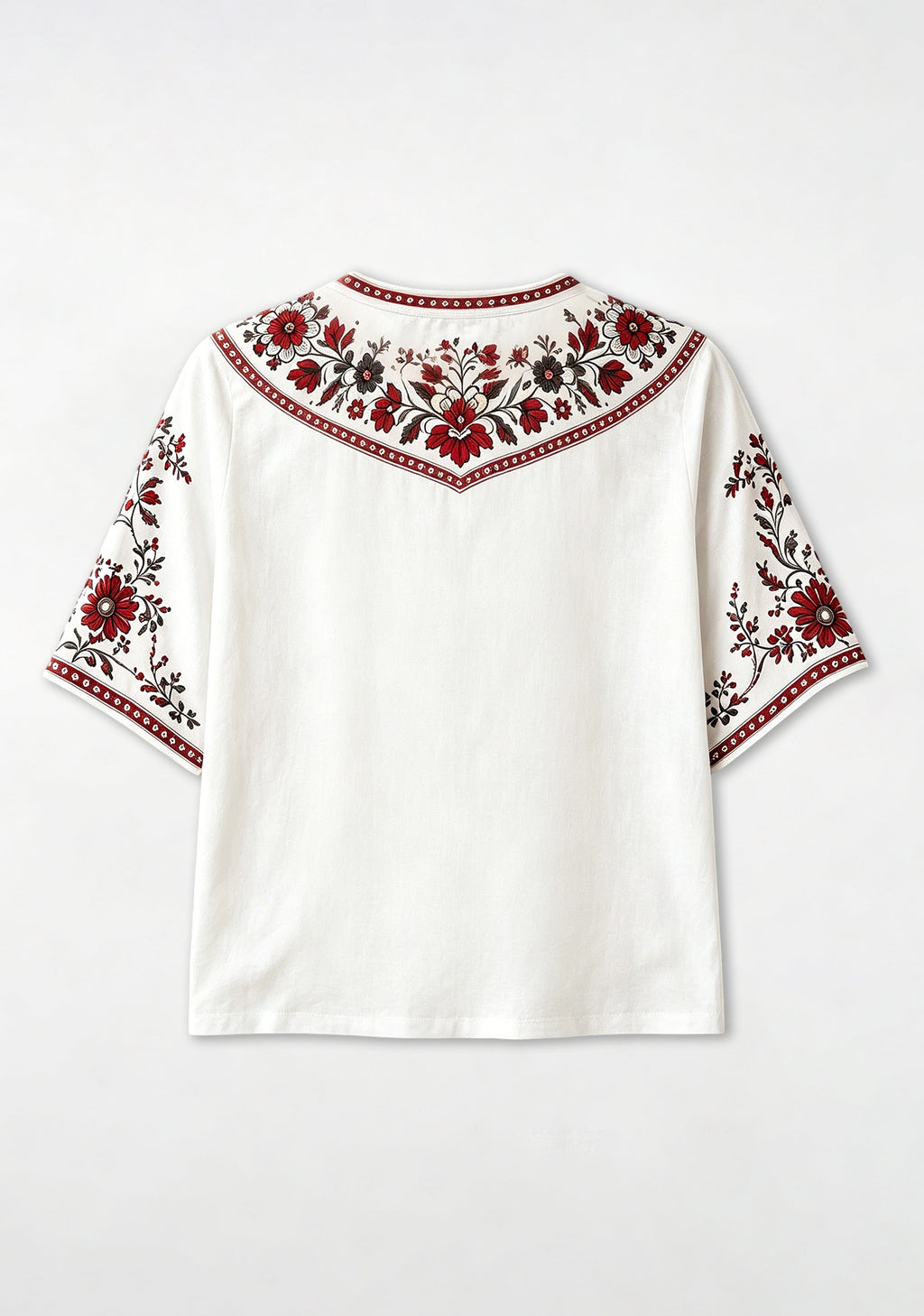 Boho Floral Tampa Bay Buccaneers V-Neck Blouse