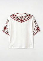 Boho Floral Tampa Bay Buccaneers V-Neck Blouse
