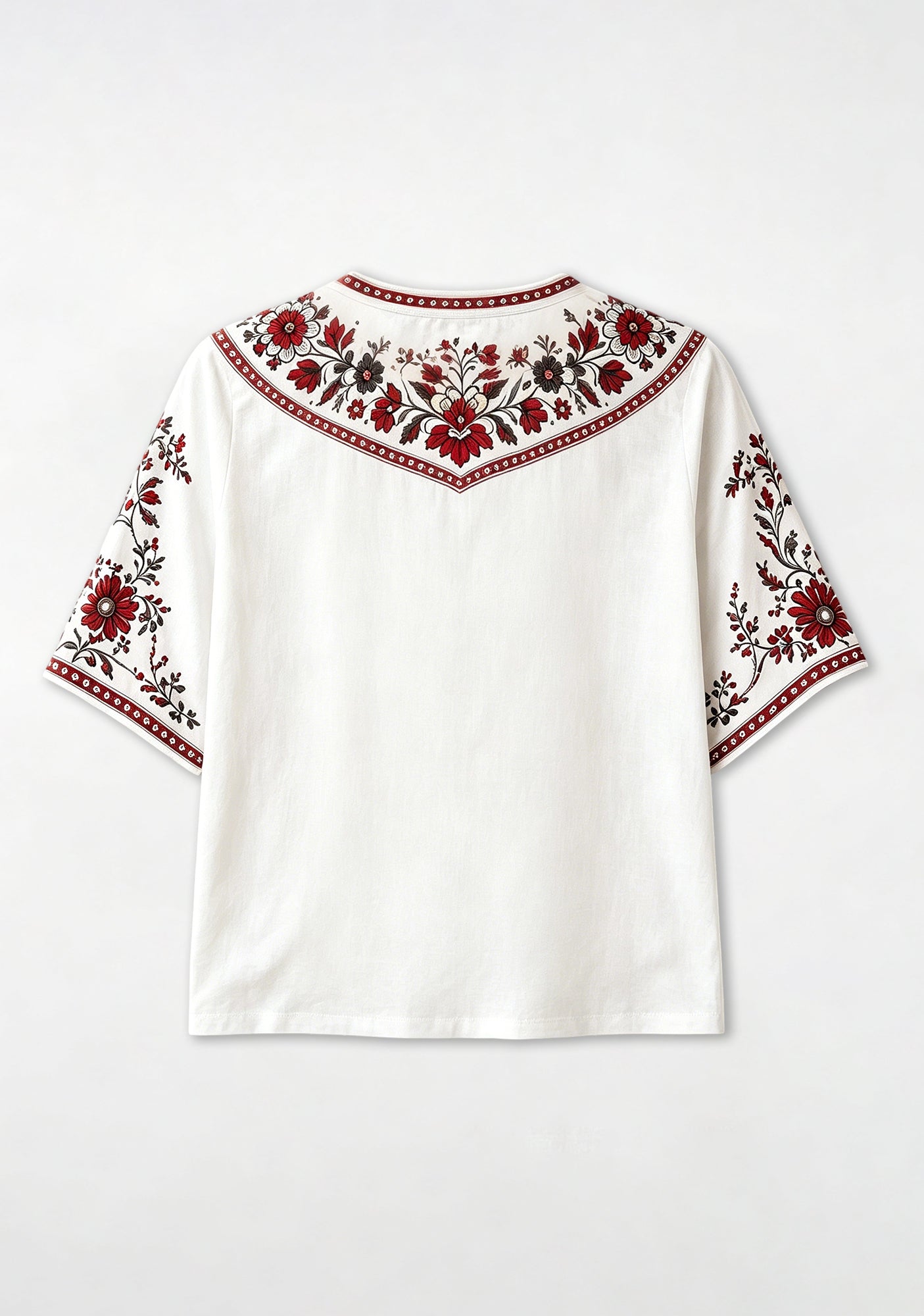 Boho Floral Tampa Bay Buccaneers V-Neck Blouse