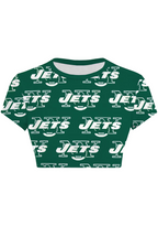 New York Jets All Over Print Tops & Elasticated Trousers Two-Piece Set