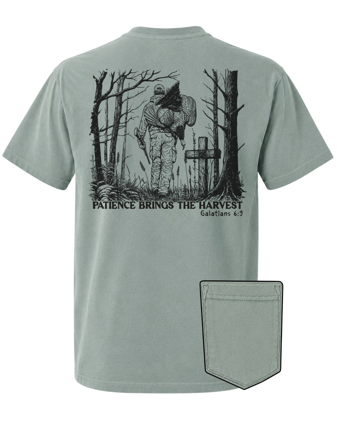 Patience Brings The Harvest POCKET Tee