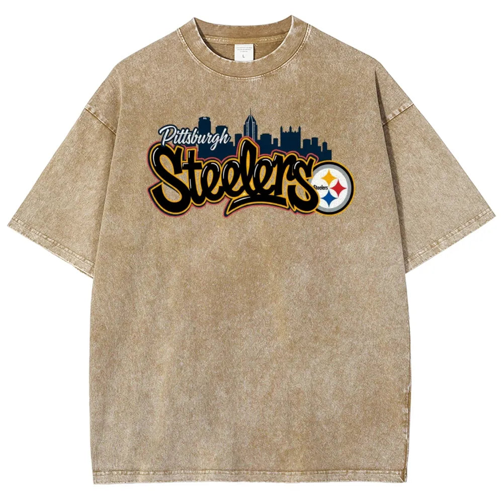 Pittsburgh Steelers Unisex Vintage Washed T-shirt