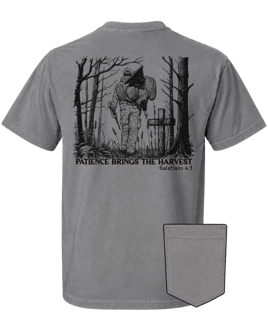 Patience Brings The Harvest POCKET Tee