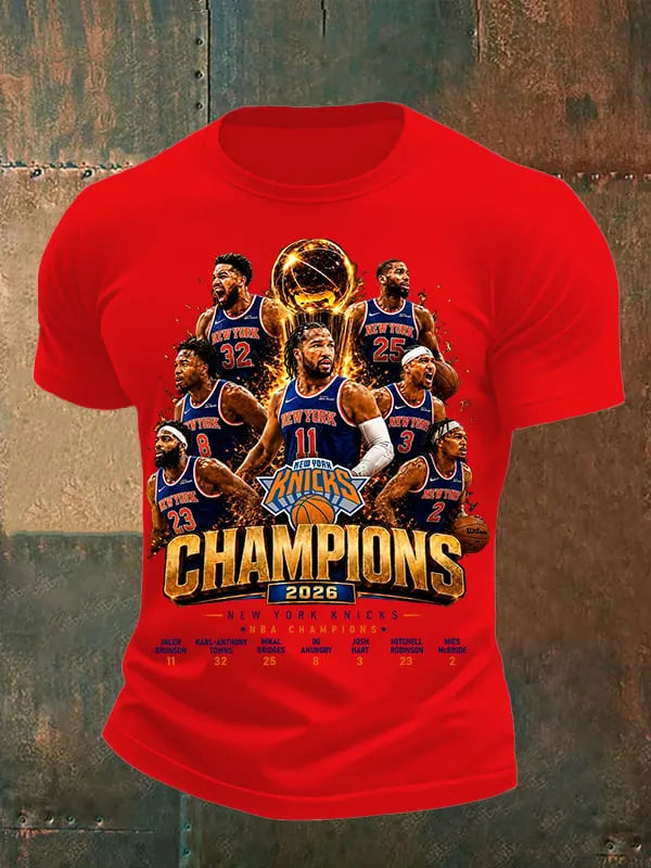Men's New York Knicks Champions Team Roster T-shirt