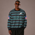 Men's Philadelphia Eagles Striped NFL Crew Neck Sweatshirt