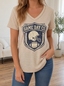Women's Football Fan Game Day Co. Helmet Printed Waffle Top
