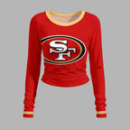 San Francisco 49ers Long-Sleeved Double-Layer Stretch Pants Set | NFL
