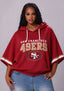 Women’s San Francisco 49ers 3/4 Dolman Sleeve Hoodie