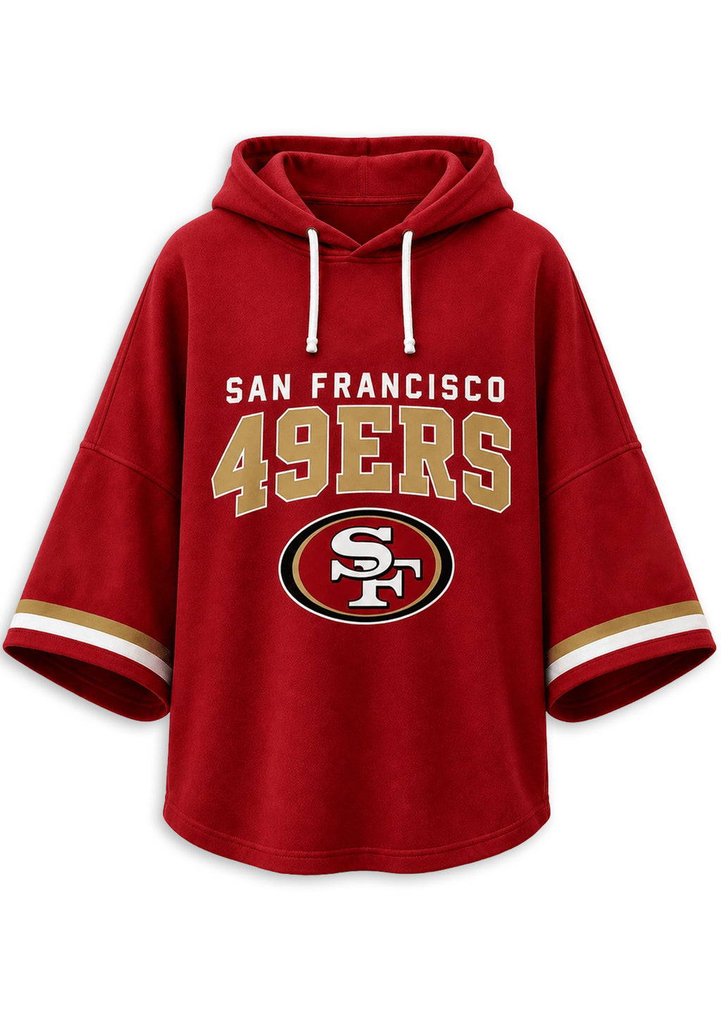Women’s San Francisco 49ers 3/4 Dolman Sleeve Hoodie