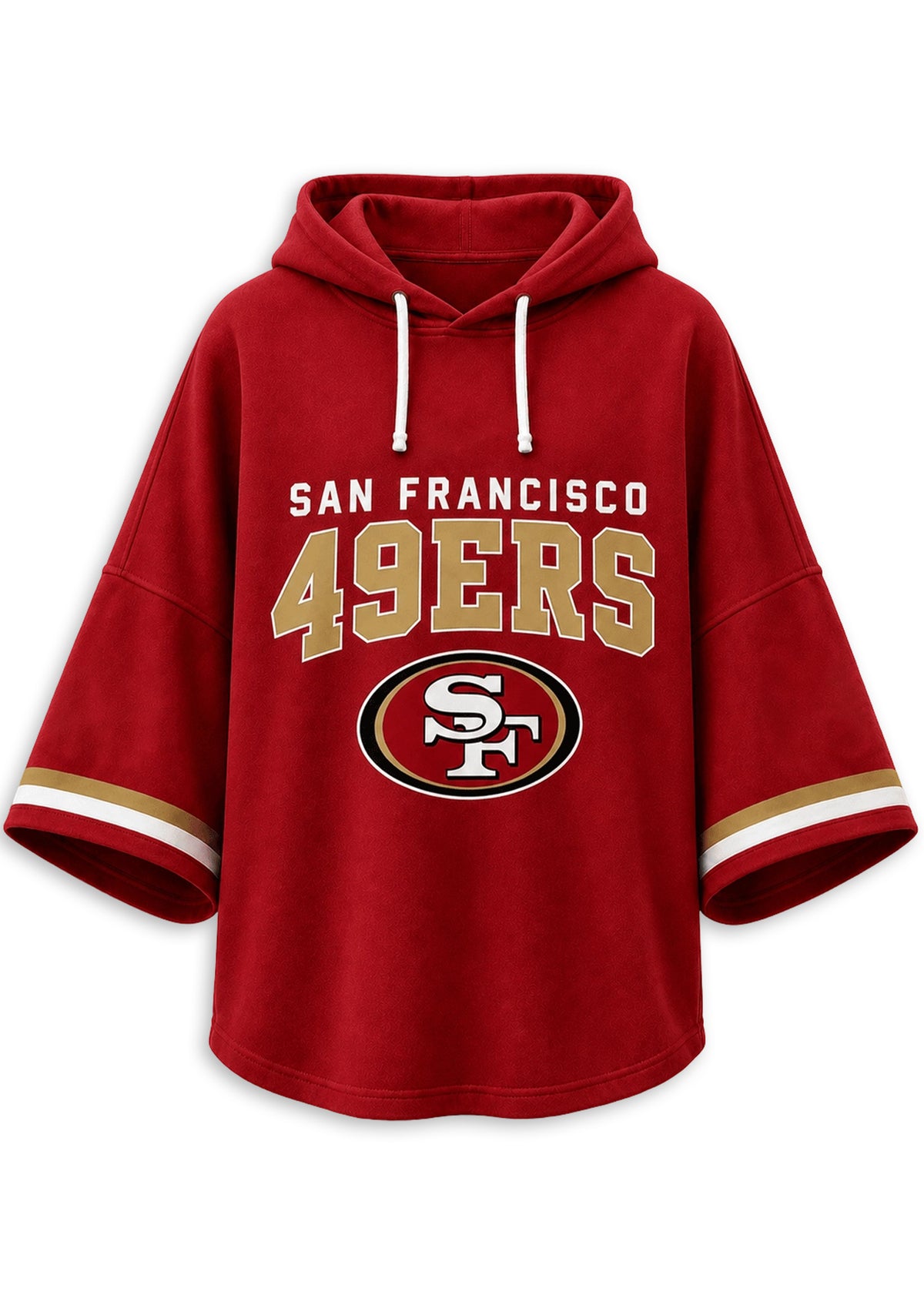 Women’s San Francisco 49ers 3/4 Dolman Sleeve Hoodie