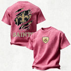 New Orleans Saints Printed Unisex 100% Pure Cotton Washed T-Shirt