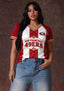 Women's San Francisco 49ers Floral Baroque Striped V-Neck T-Shirt