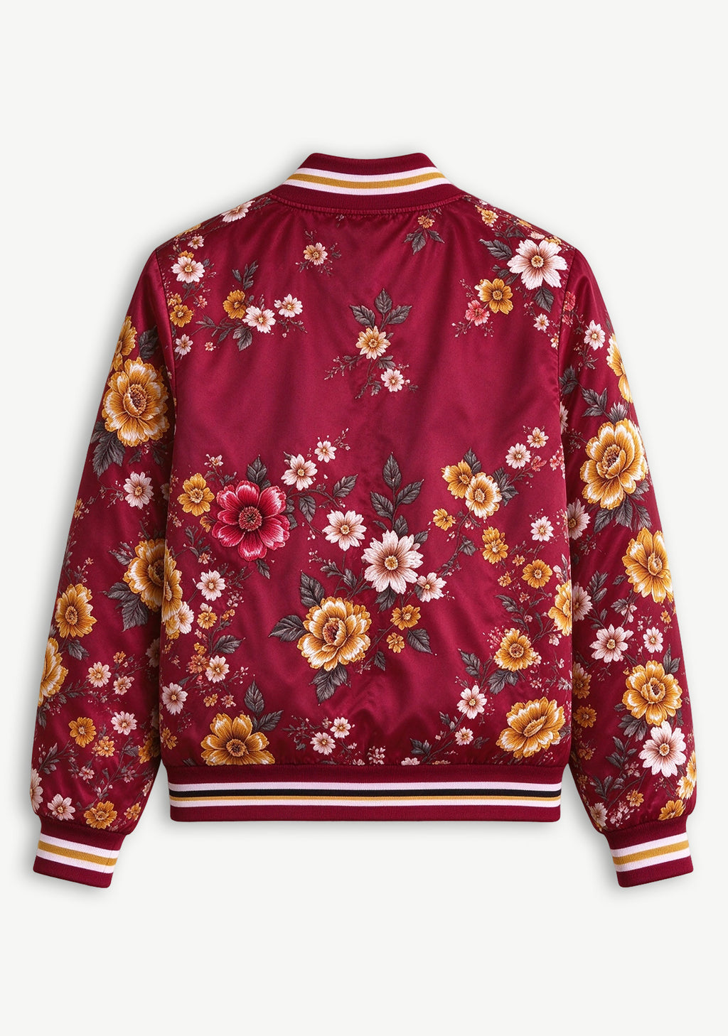 Women Arizona Cardinals Floral Print Zip Up Jacket Custom Name For Fan