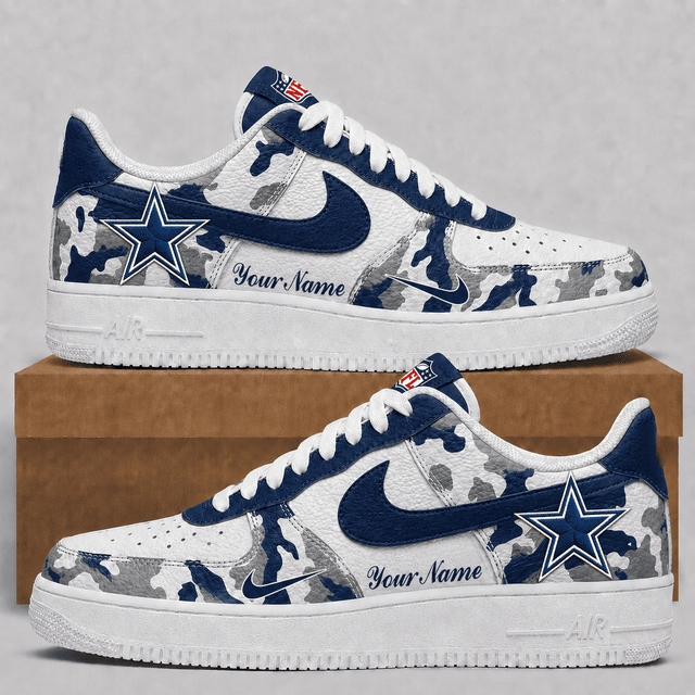Dallas Cowboys Custom Name Camo Fan Sneakers Main image