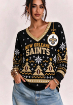 Women’s Orleans Saints Ugly NFL Christmas Sweatshirt