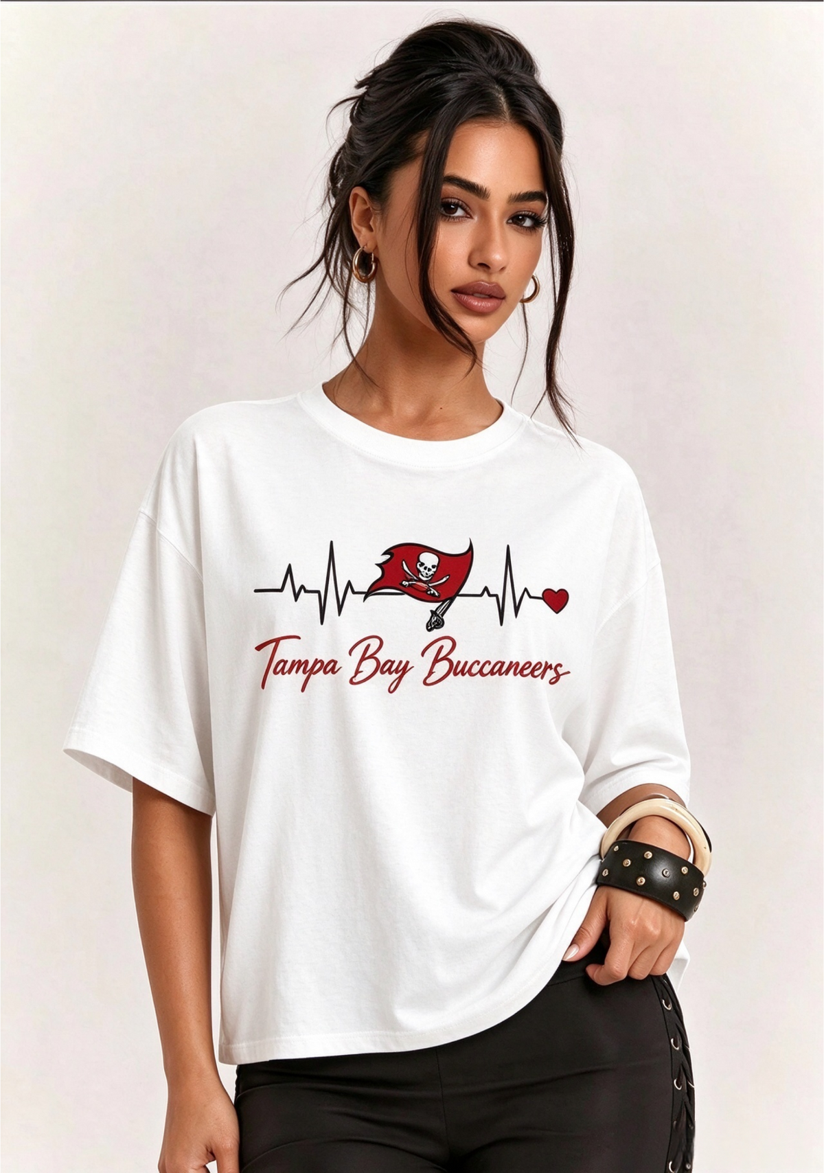 Women's I Have A Buccaneers Addiction Game Day Graphic T-Shirt