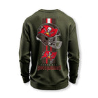 Tampa Bay Buccaneers Helmet Waffle Knit Crewneck Sweatshirt
