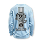 Raiders Helmet Graphic Waffle Knit Crewneck Sweatshirt