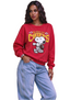 Women's Kansas City Chiefs Snoopy Football Player Graphic Sweatshirt