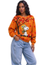 Women's Green Bay Packers Snoopy Fall Maple Tree Sweatshirt