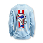 Buffalo Bills Helmet Waffle Knit Crewneck Sweatshirt