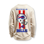 Buffalo Bills Helmet Waffle Knit Crewneck Sweatshirt