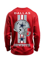 Dallas Cowboys Helmet Star Logo Waffle Knit Crewneck Sweatshirt