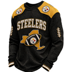 Pittsburgh Steelers Waffle Knit Long-Sleeve Sweatshirt