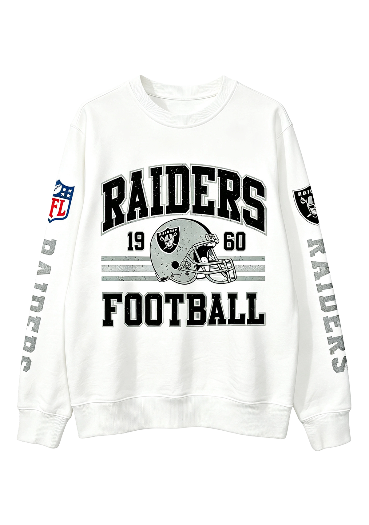 Las Vegas Raiders 1960 Football Helmet Graphic Crewneck Sweatshirt