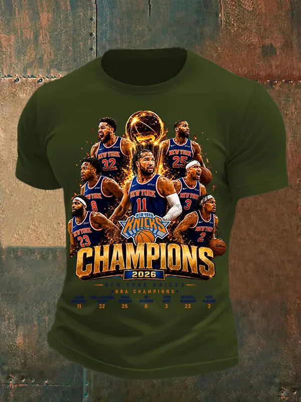 Men's New York Knicks Champions Team Roster T-shirt
