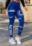 Indianapolis Colts Blue Cloud Tie Dye Workout Leggings For Lady