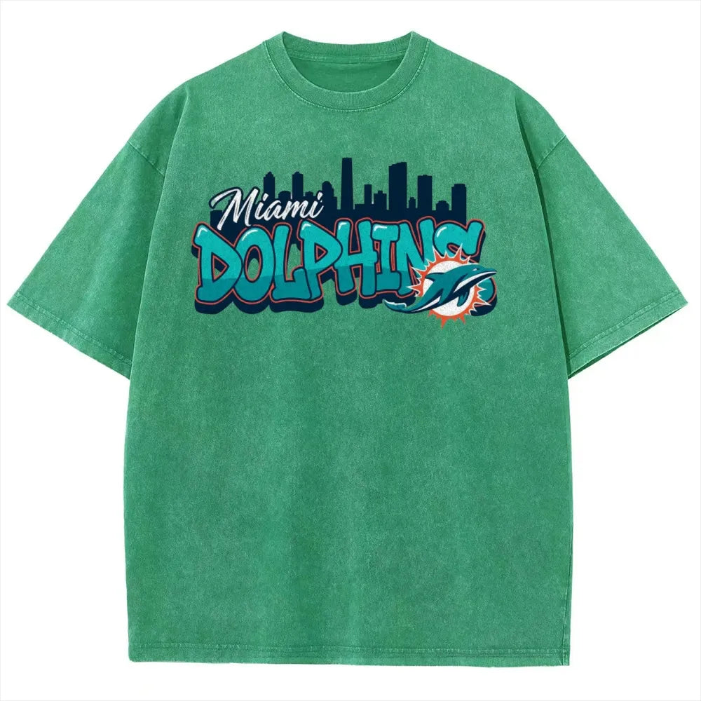 Miami Dolphins Unisex Vintage Washed T-shirt