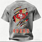 San Francisco 49ers Printed Unisex 100% Pure Cotton Washed T-Shirt