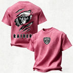 Las Vegas Raiders Printed Unisex 100% Pure Cotton Washed T-Shirt