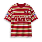 Men's San Francisco 49ers Striped Crew Neck Short Sleeve T-Shirt