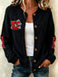 Women'S Football Printed Knitted Cardigan