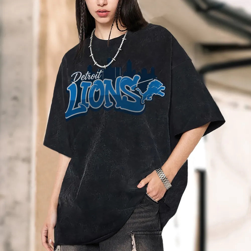 Detroit Lions Unisex Vintage Washed T-shirt Secondary image