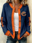 Women's Football Pattern Knitted Cardigan Top