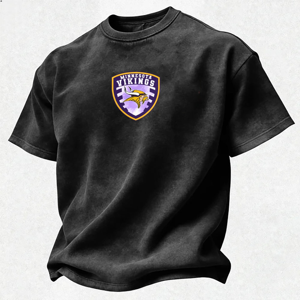 Minnesota Vikings Printed Unisex 100% Pure Cotton 100% pure cotton Washed T-Shirt Secondary image