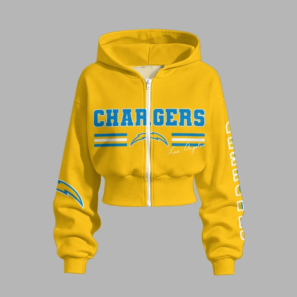 Los Angeles Chargers Zip-up hooded jacket and elastic-waist pants set | NFL Secondary image