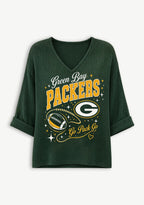 Women Green Bay Packers Long Sleeve Game Day Shirt