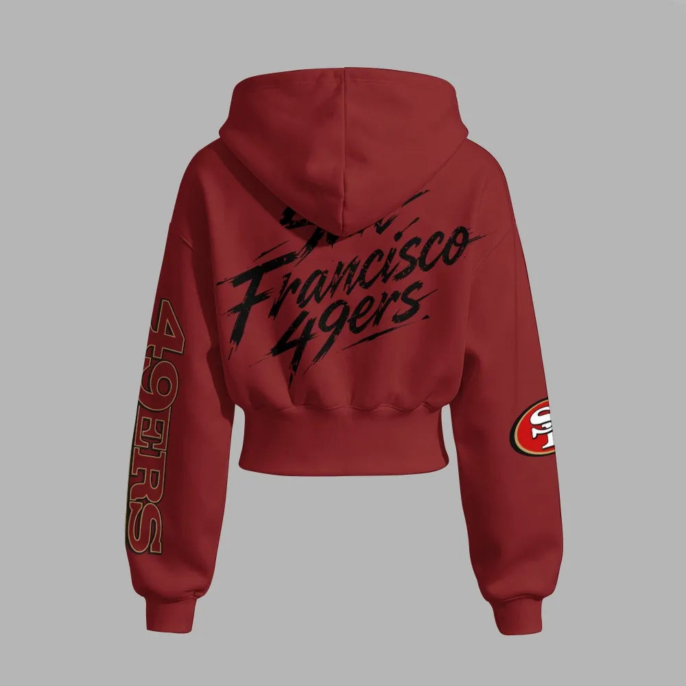 San Francisco 49ers Zip-up hooded jacket and elastic-waist pants set | NFL